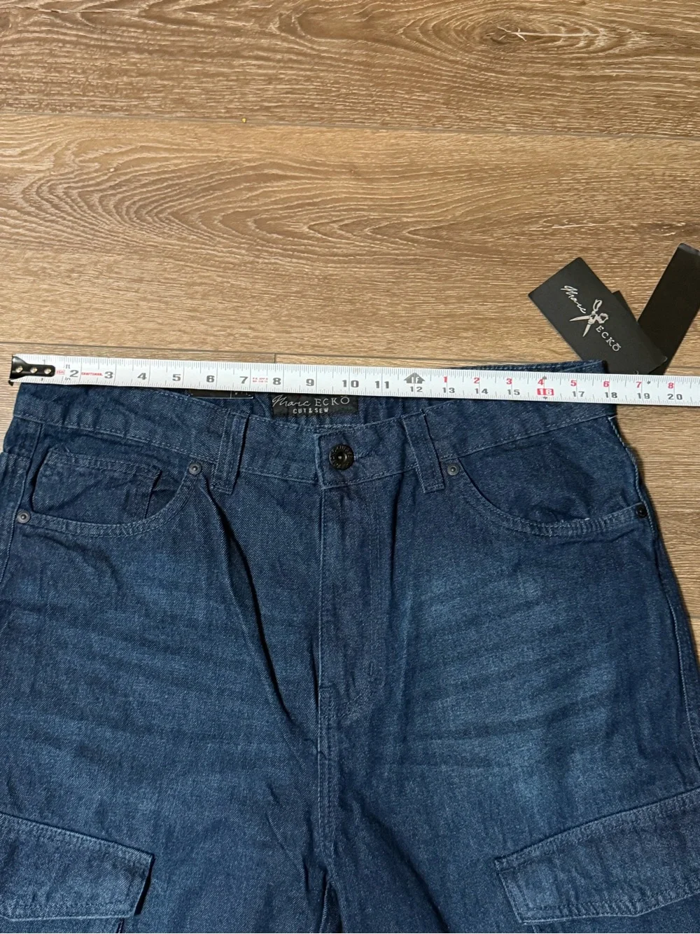 Marc Ecko Cut & Sew Indigo Cargo Denim Pants